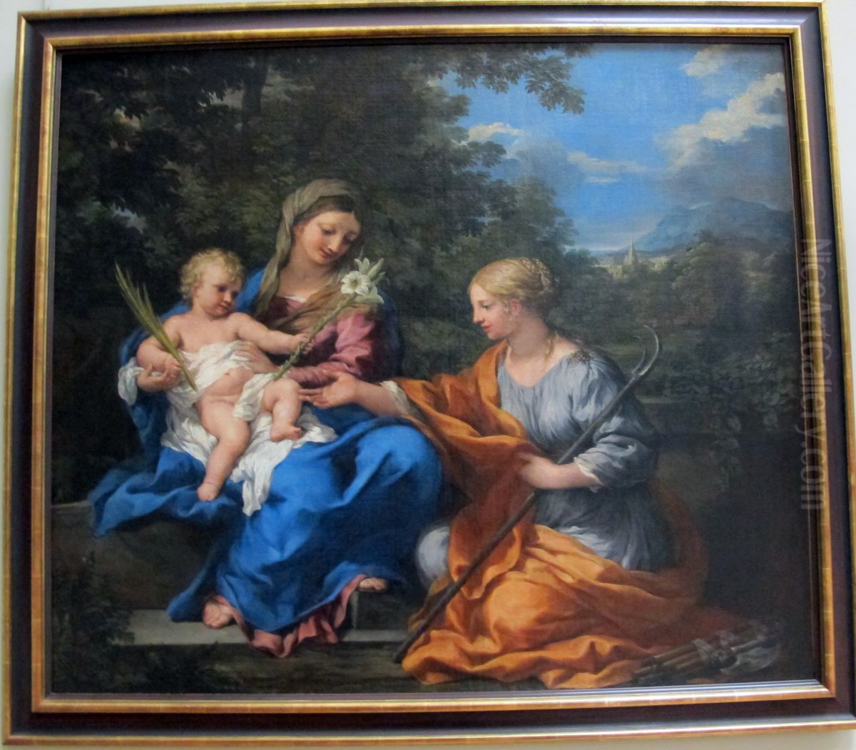 La Vierge a l'Enfant avec sainte Martine Oil Painting by Pietro da Cortona