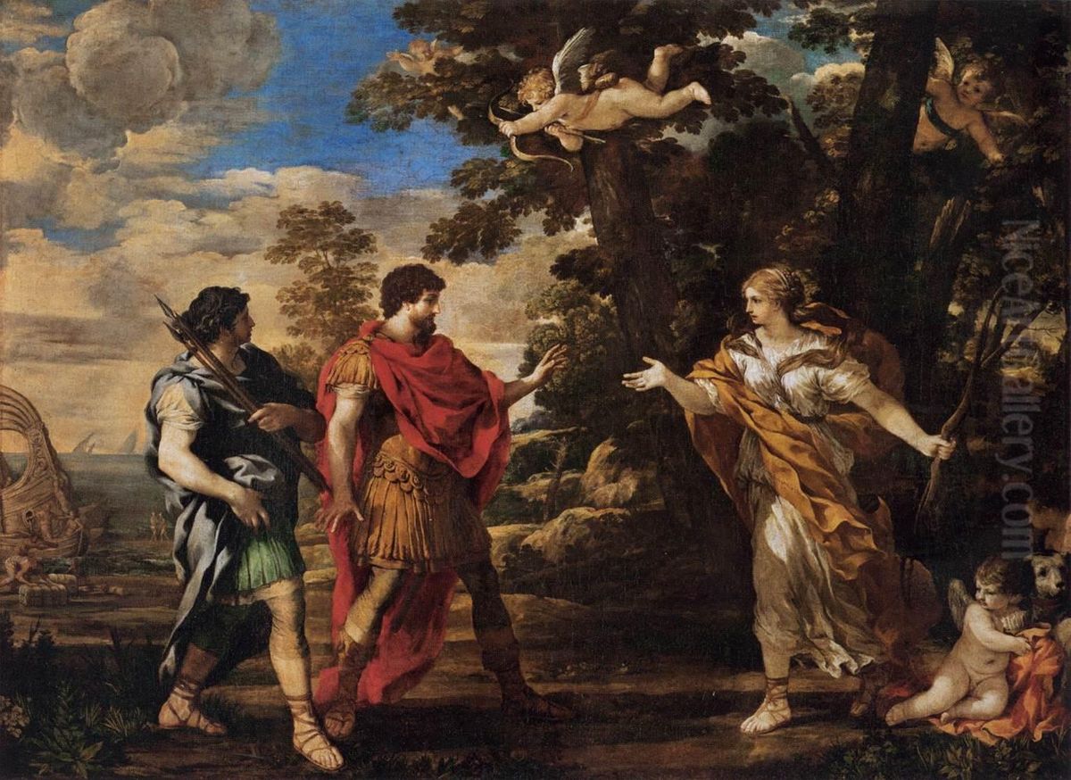 Venus apparaissant a Enee Oil Painting by Pietro da Cortona