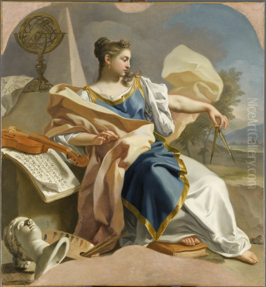 Allegorie des Arts Oil Painting by Francesco de Mura