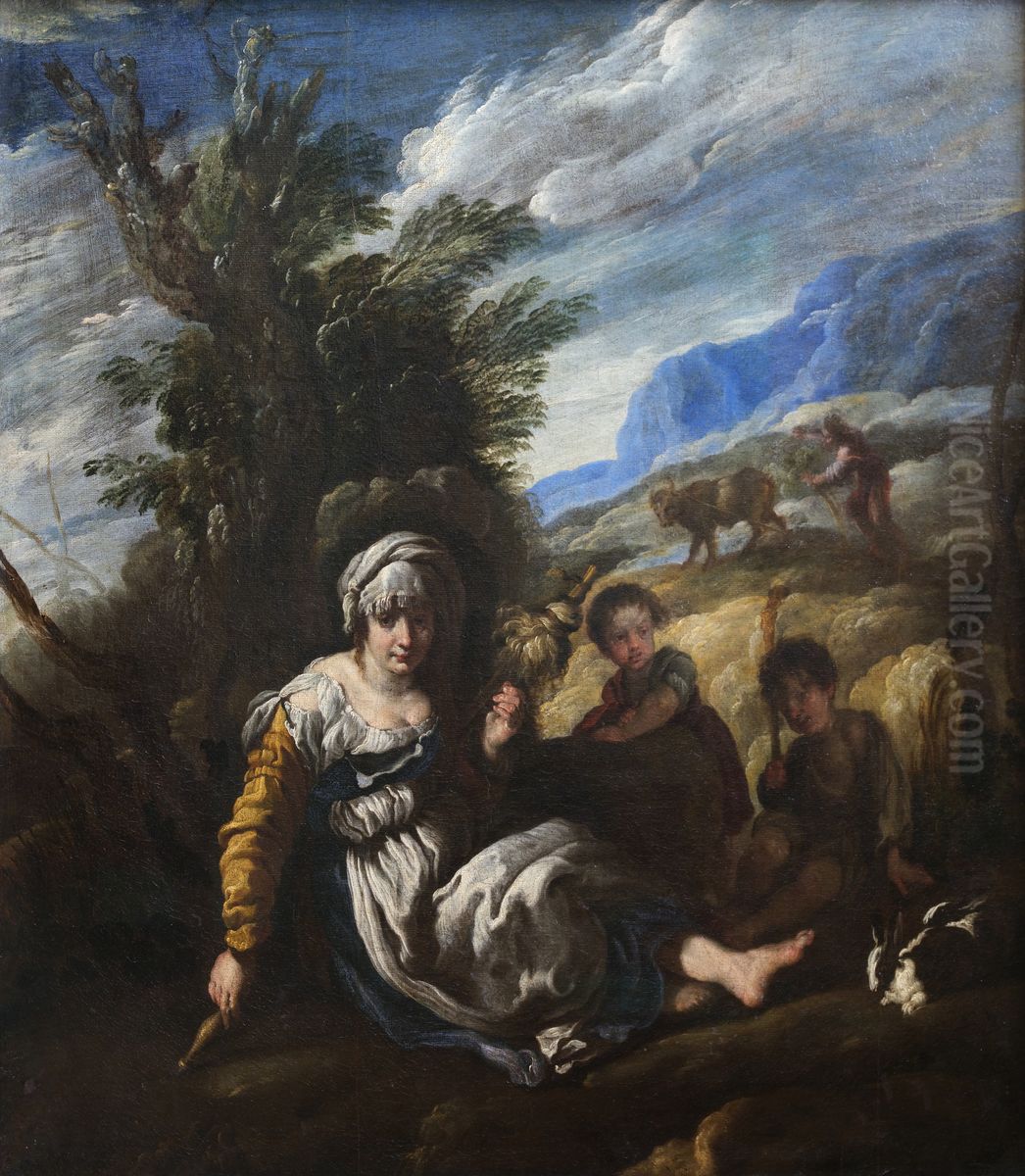 Pastoral Life Oil Painting by Domenico Fetti