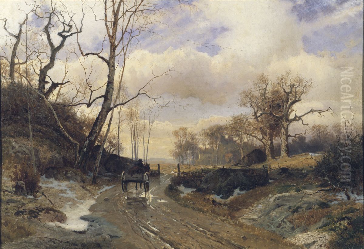 Spring in Skane Oil Painting by Gustaf Rydberg