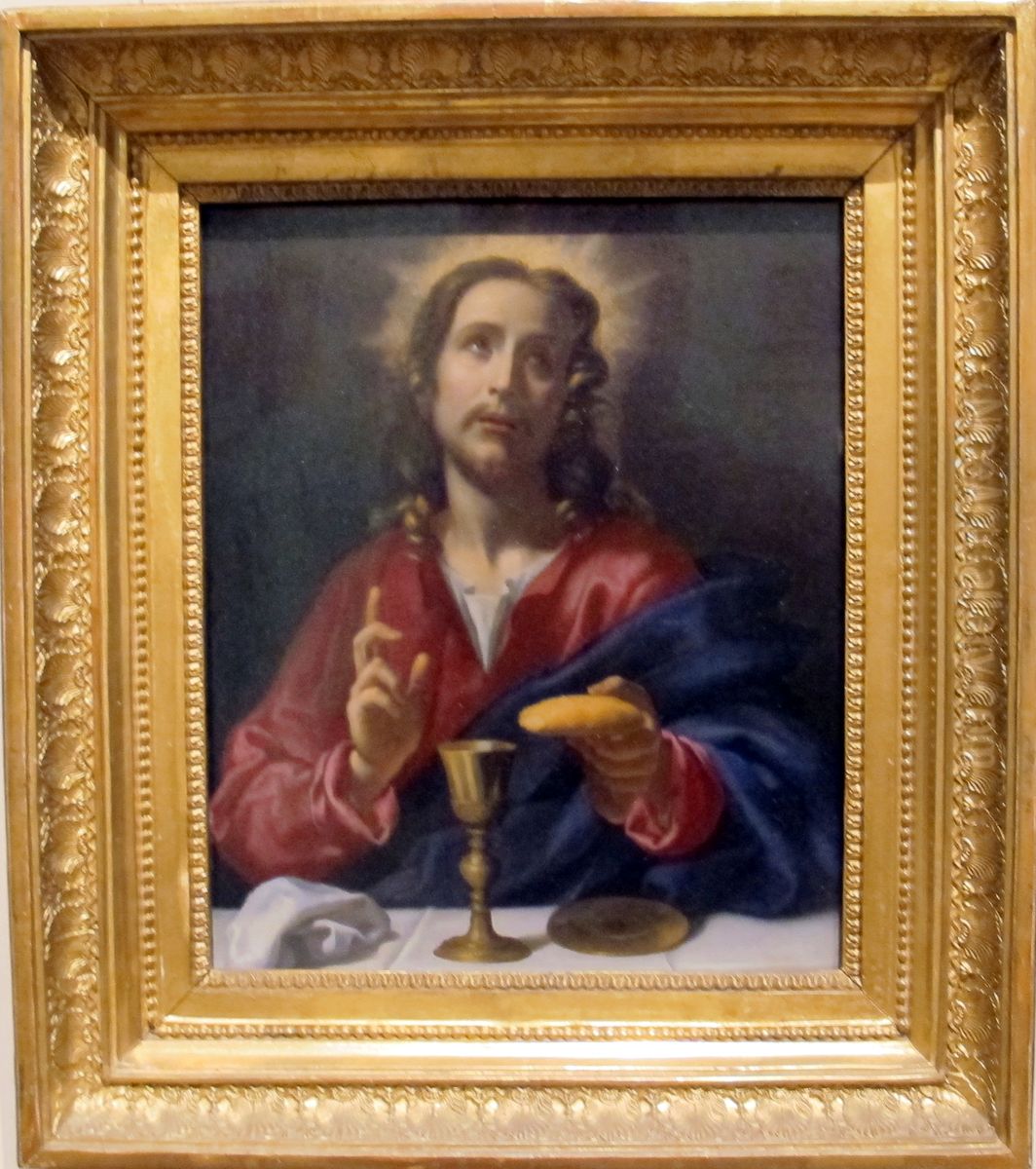 Le Christ benissant, dit aussi L'Institution de l'Eucharistie Oil Painting by Agnese Dolci