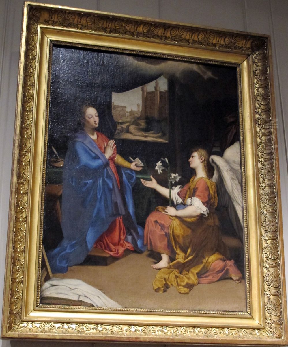 Annunciation Oil Painting by Giovanni Battista Salvi da Sassoferrato