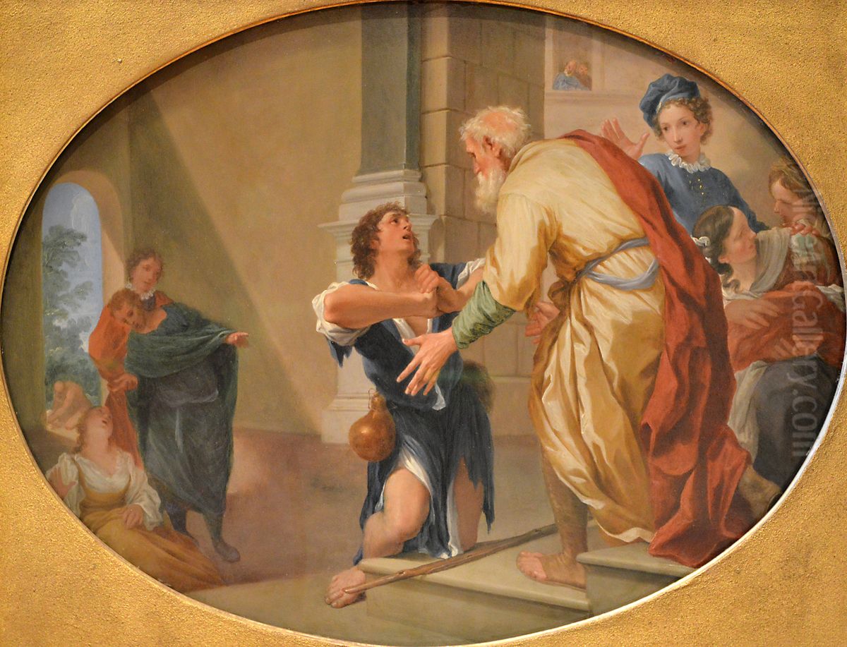 Le Retour du fils prodigue Oil Painting by unknown