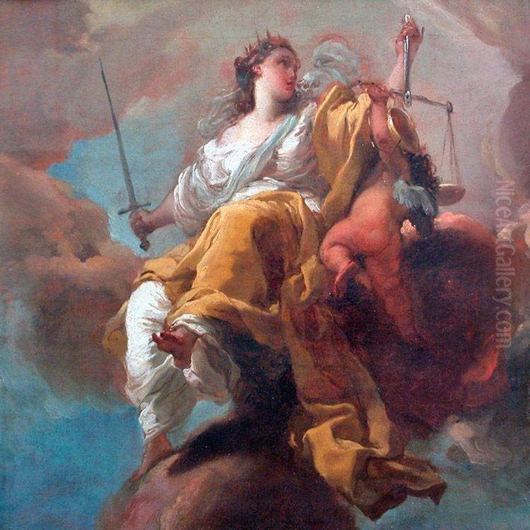 Allegory of Justice Oil Painting by Gaetano Gandolfi