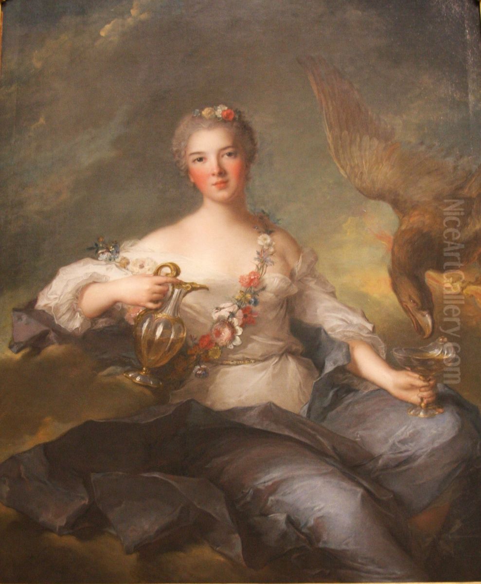 Duchesse de Chartres (1726-1759) as Hebe Oil Painting by Jean-Marc Nattier