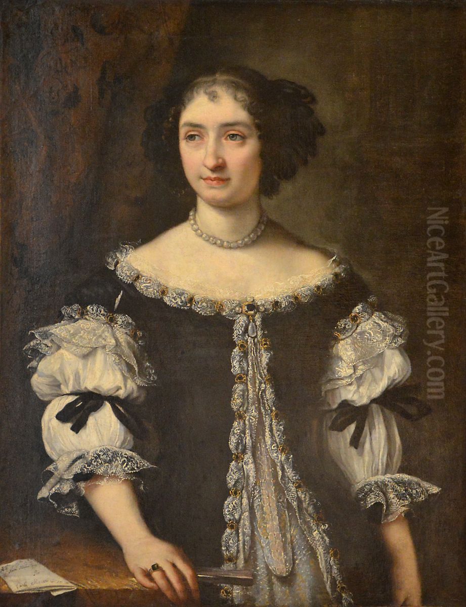 Portrait de Maria Maddalena Rospigliosi, niece du pape Clement IX Oil Painting by Carlo Maratta or Maratti