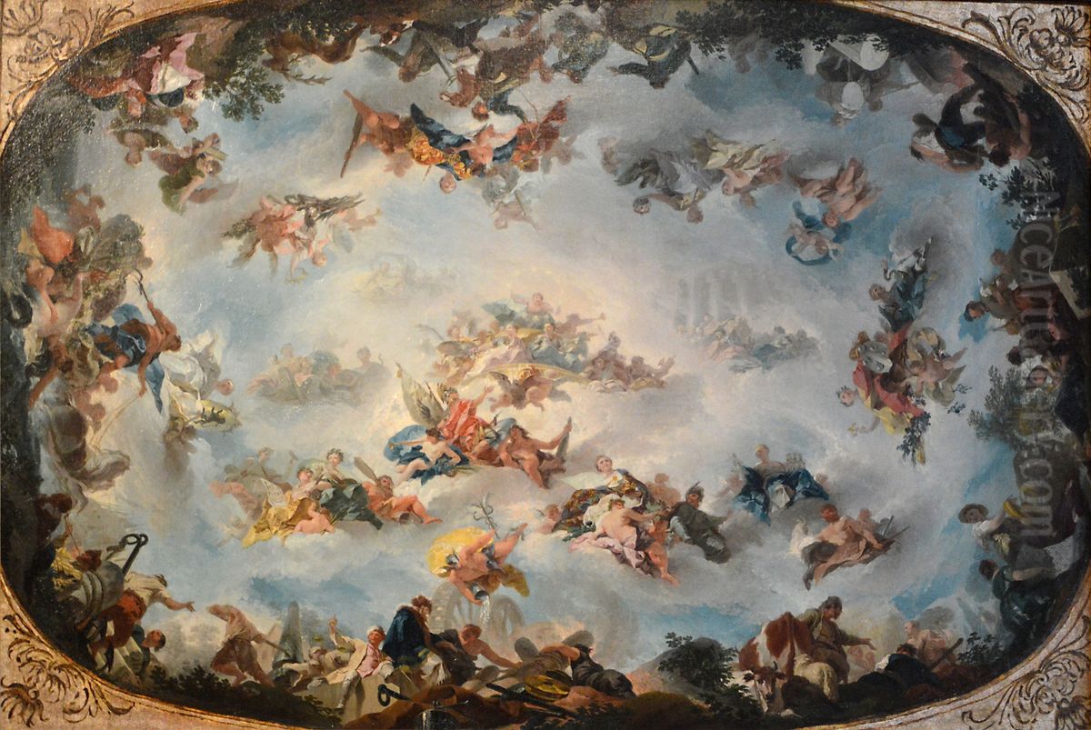 Les provinces autrichiennes apportant leur tribut a l'Empire Oil Painting by unknown