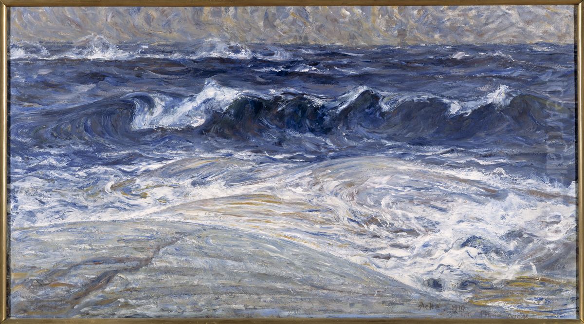 Huvudskar Oil Painting by J.A.G. Acke