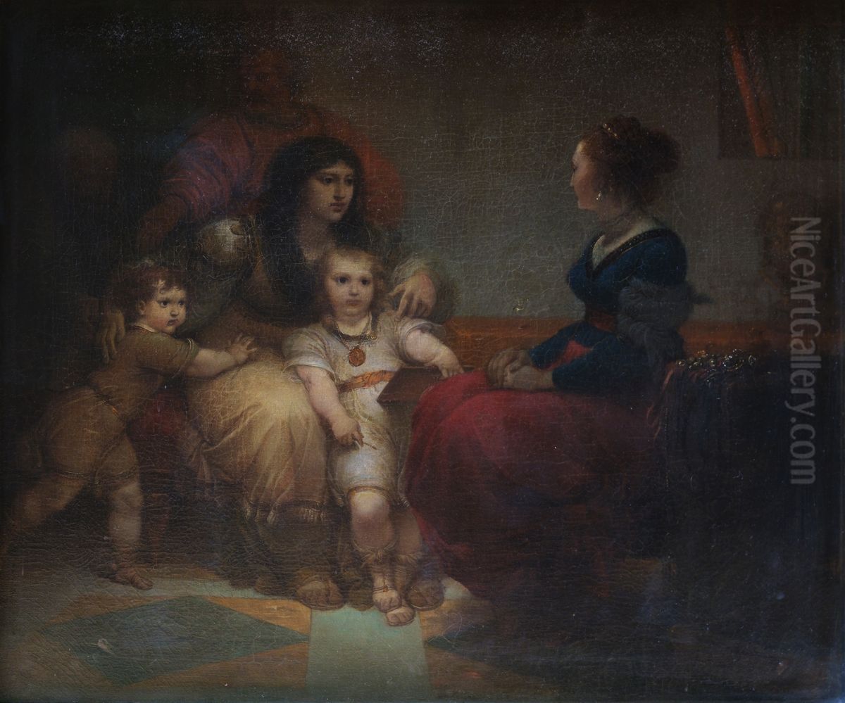 Cornelie, mere des Gracques Oil Painting by Giuseppe Cades