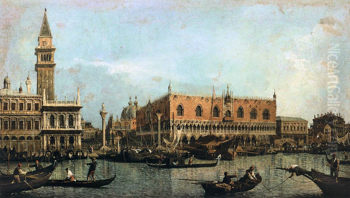 The Molo, Seen from the Bacino di San Marco Oil Painting by Canaletto