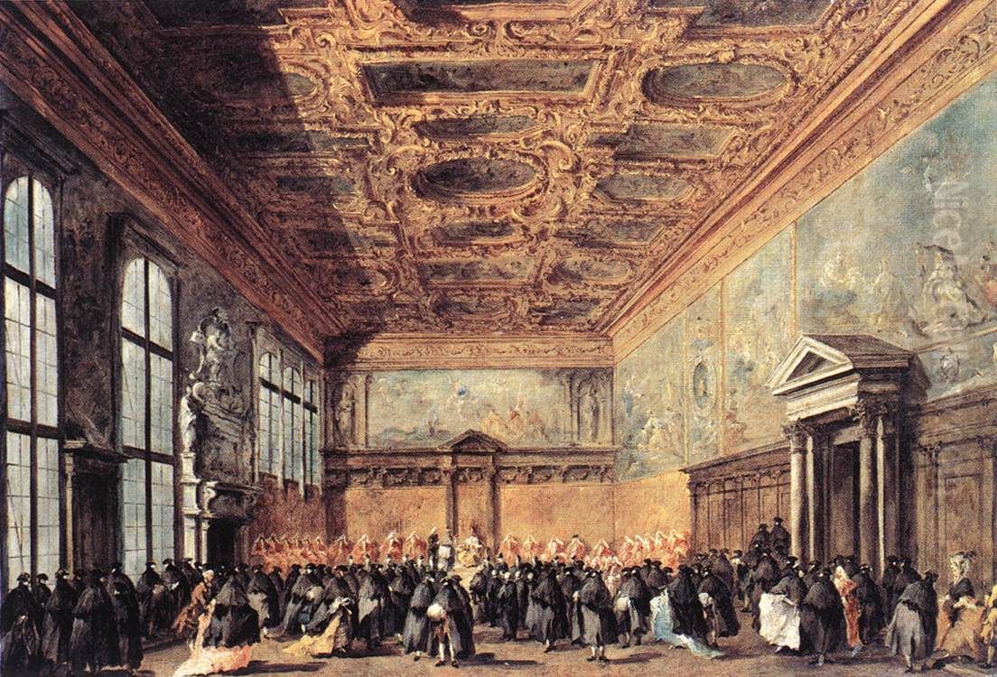 Audience Granted by the Doge Oil Painting by Francesco Guardi