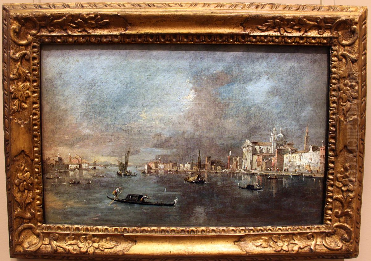 View of the Giudecca with the Zattere Oil Painting by Francesco Guardi