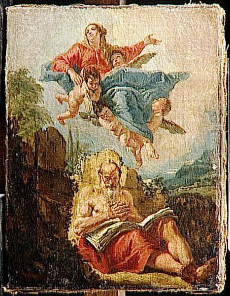 The Virgin Appearing to St. Jerome Oil Painting by Francesco Fontebasso