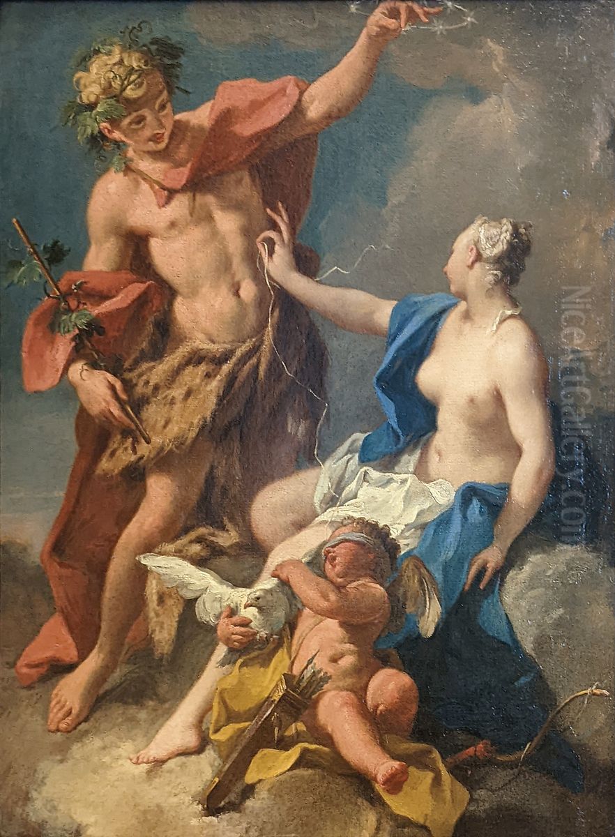 Bacchus and Ariadne Oil Painting by Giambattista Pittoni