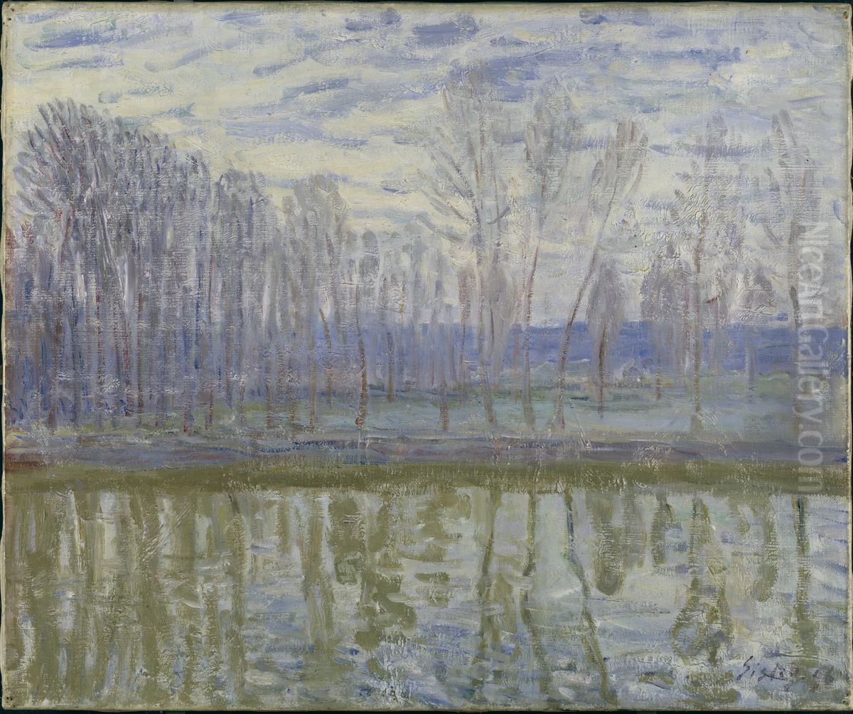 Vid Loings strander Oil Painting by Alfred Sisley