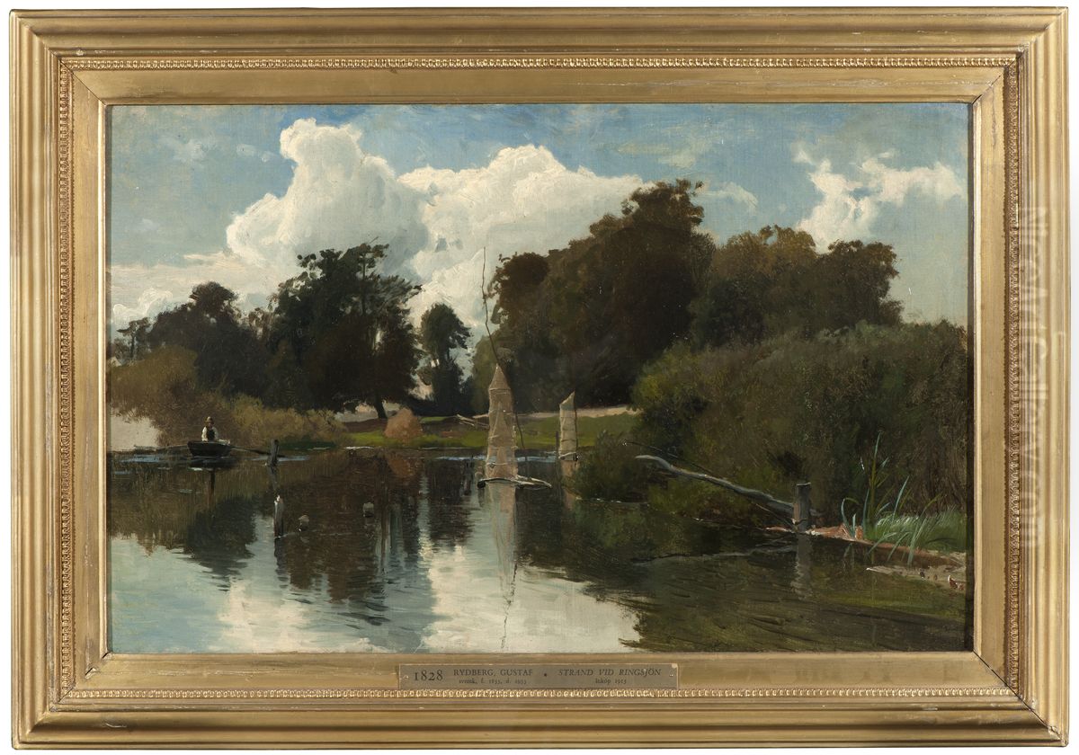 The Shore of Ringsjon I Oil Painting by Gustaf Rydberg