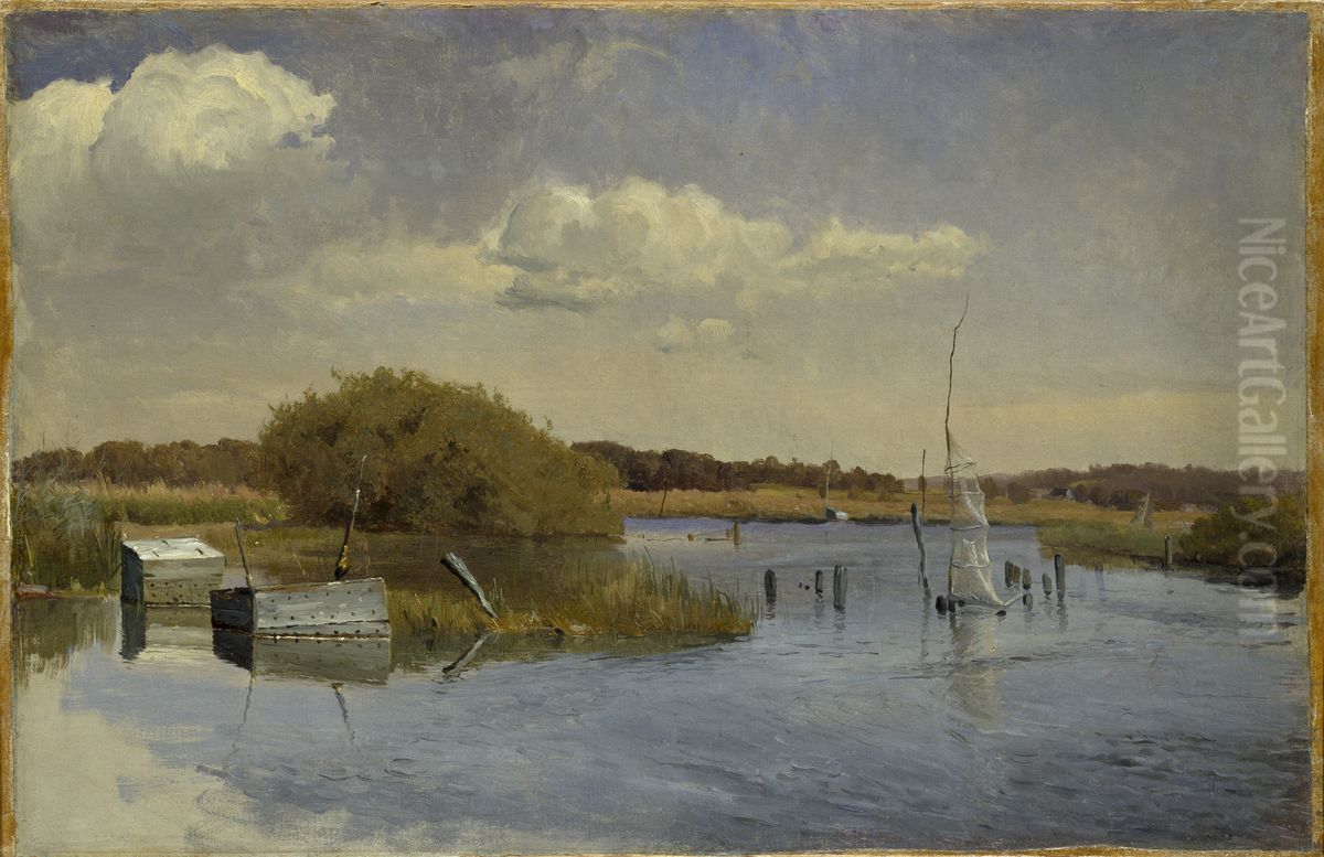 Strand vid Ringsjon II Oil Painting by Gustaf Rydberg