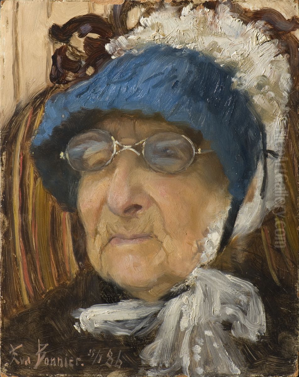 Old Grandmother Oil Painting by Eva Bonnier