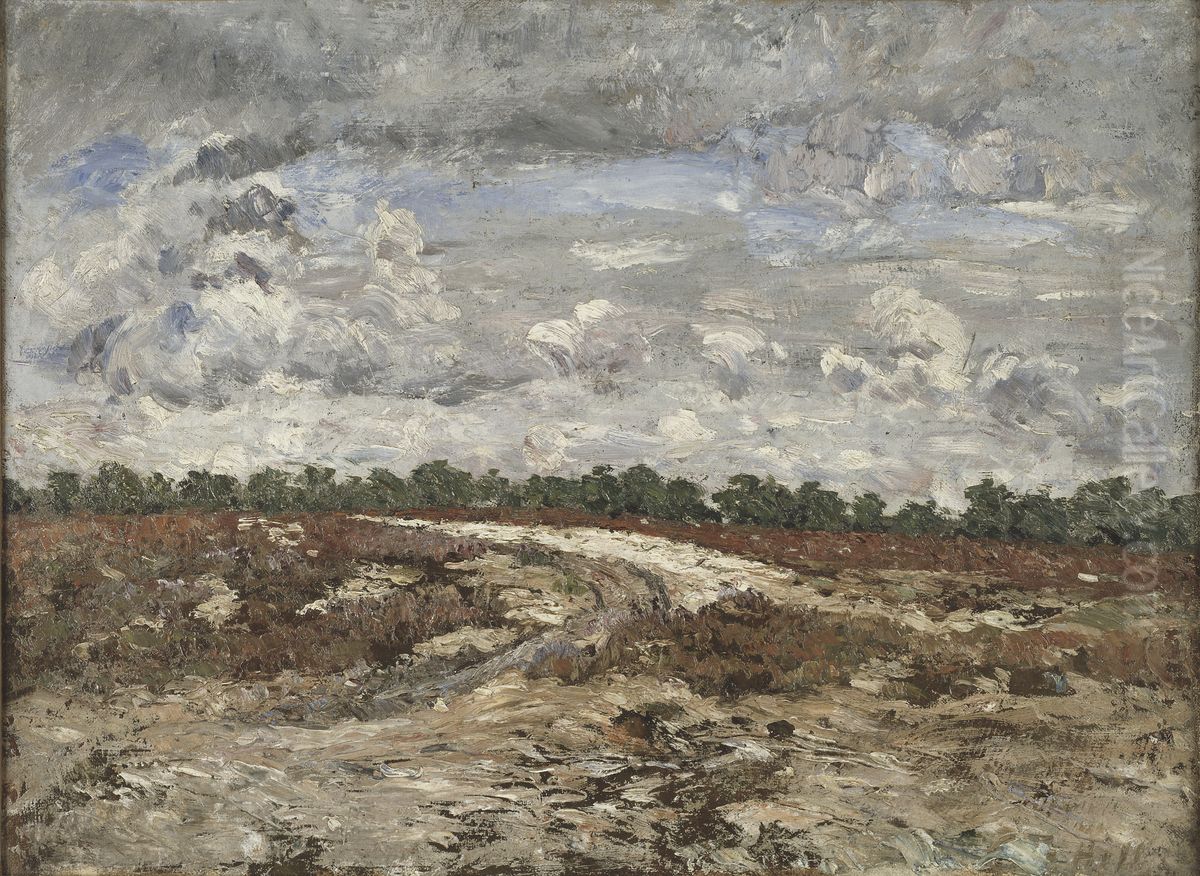 Odemark. Motiv fran Fontainebleau-skogen Oil Painting by Carl Fredrik Hill