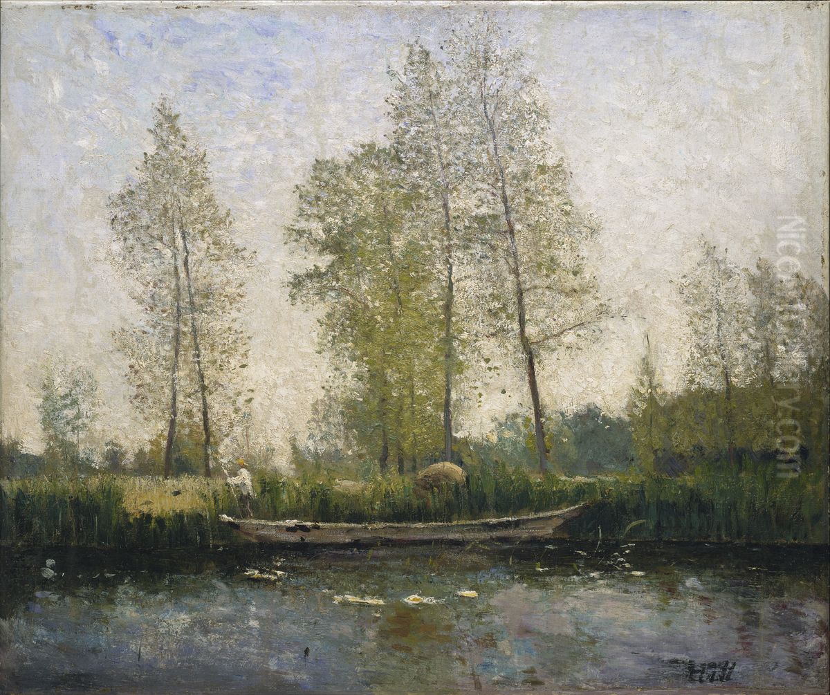 Seine. Motif from St Germain Oil Painting by Carl Fredrik Hill