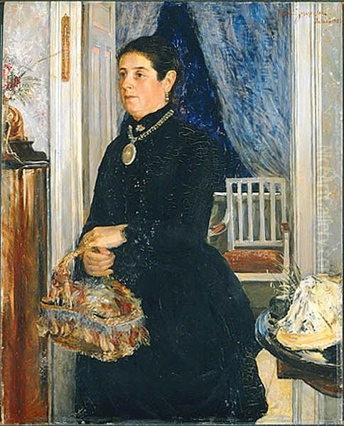 Fru Hilma Marcus Oil Painting by Ernst Josephson