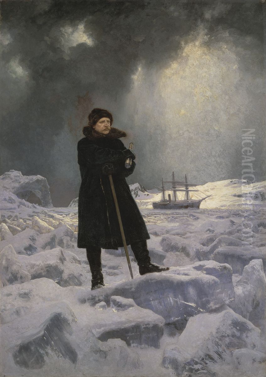 The Explorer A.E. Nordenskiold Oil Painting by Georg Von Rosen