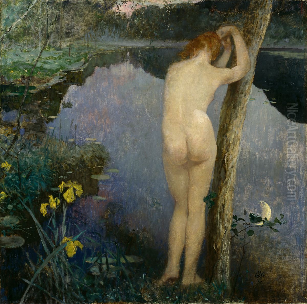 Nocturne Oil Painting by Eilif Peterssen