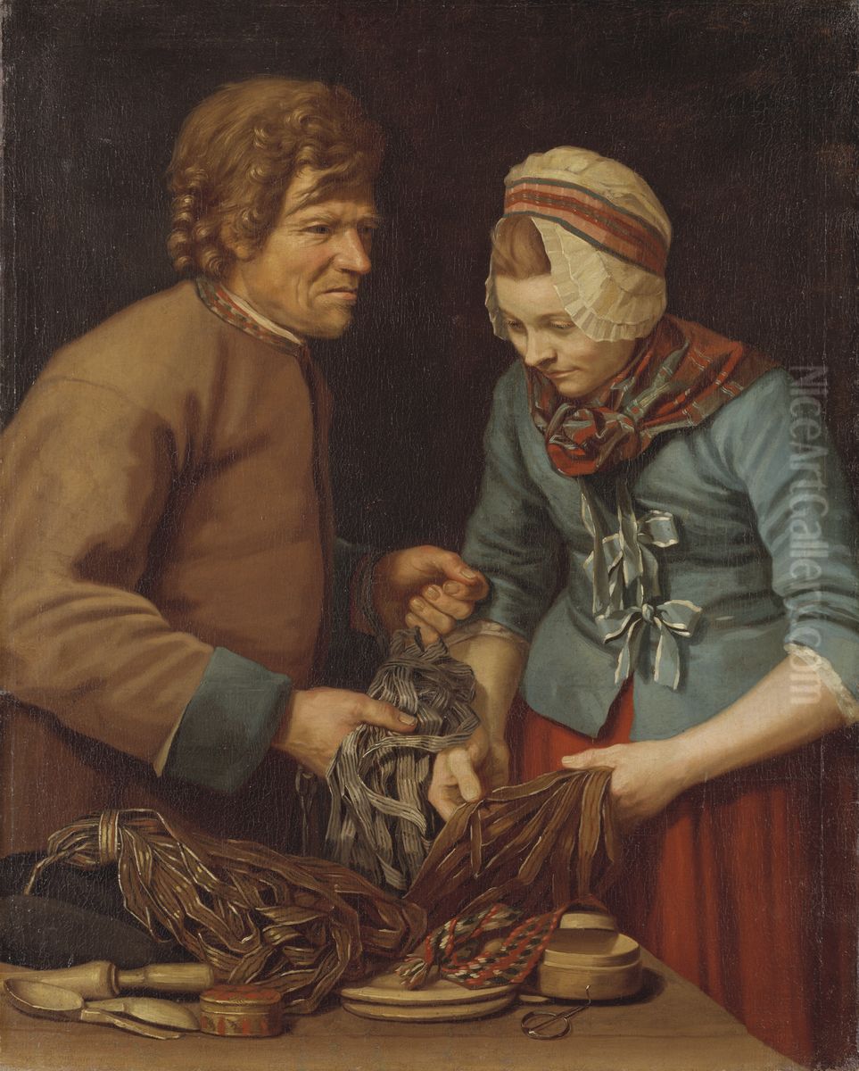 Gardfarihandlare Oil Painting by Pehr Hillestrom