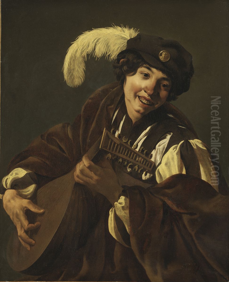 A Boy Playing the Lute (