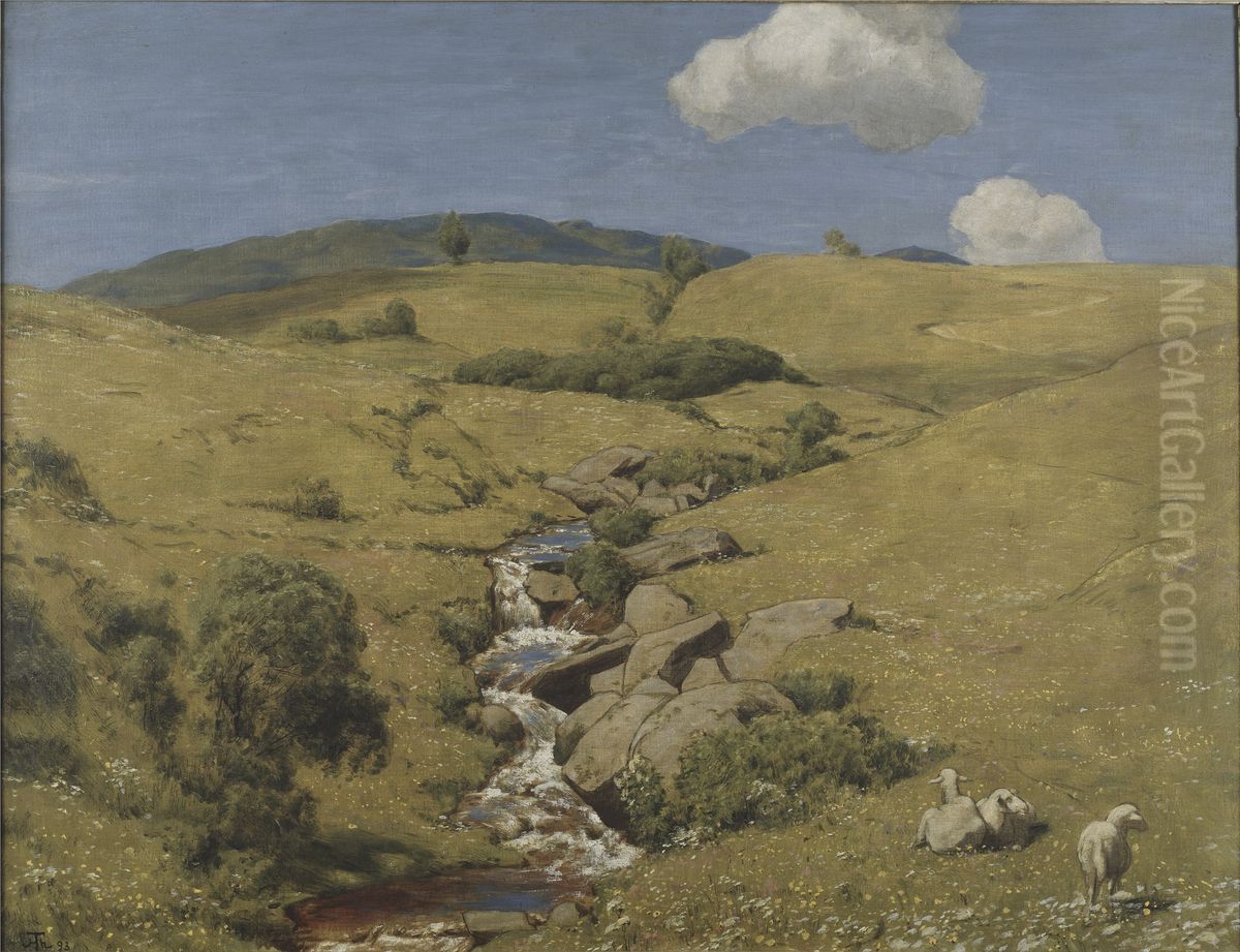 Schwarzwaldmotiv Oil Painting by Hans Thoma