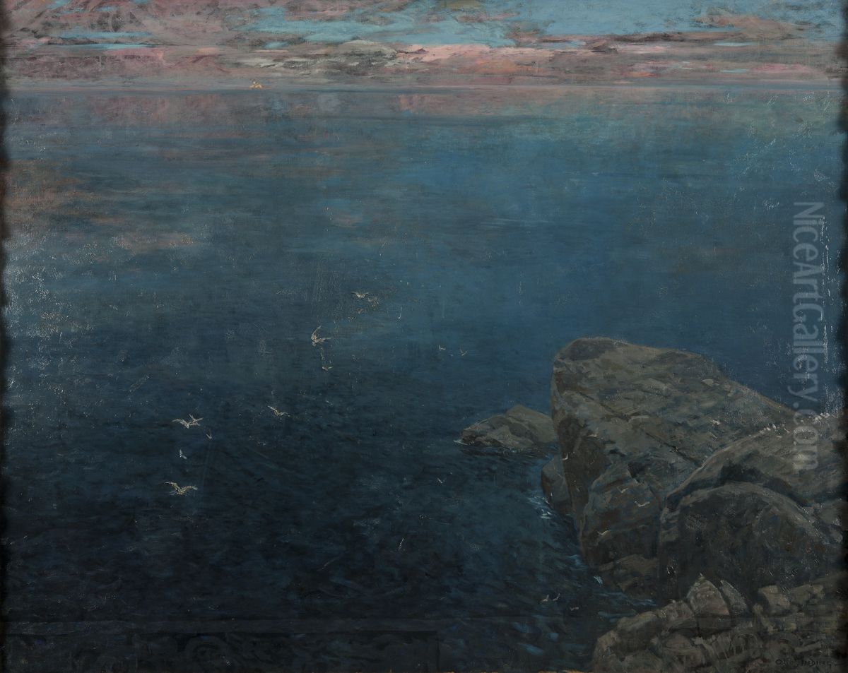 The Outermost Skerries Oil Painting by Otto Ludvig Sinding