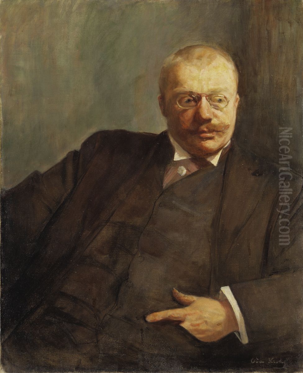 Gunnar Heiberg, the Author Oil Painting by Oda Krohg