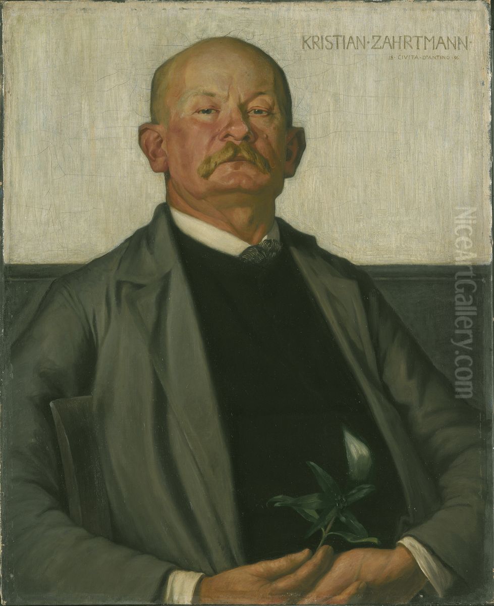 Malaren Kristian Zahrtmann Oil Painting by Johan Rohde