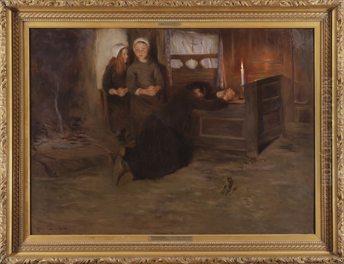 En dodsbadd i Bretagne Oil Painting by Allan Osterlind