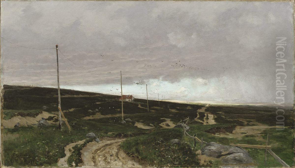 On the coast. Motif from Jaeren, Norway Oil Painting by Frits Thaulow