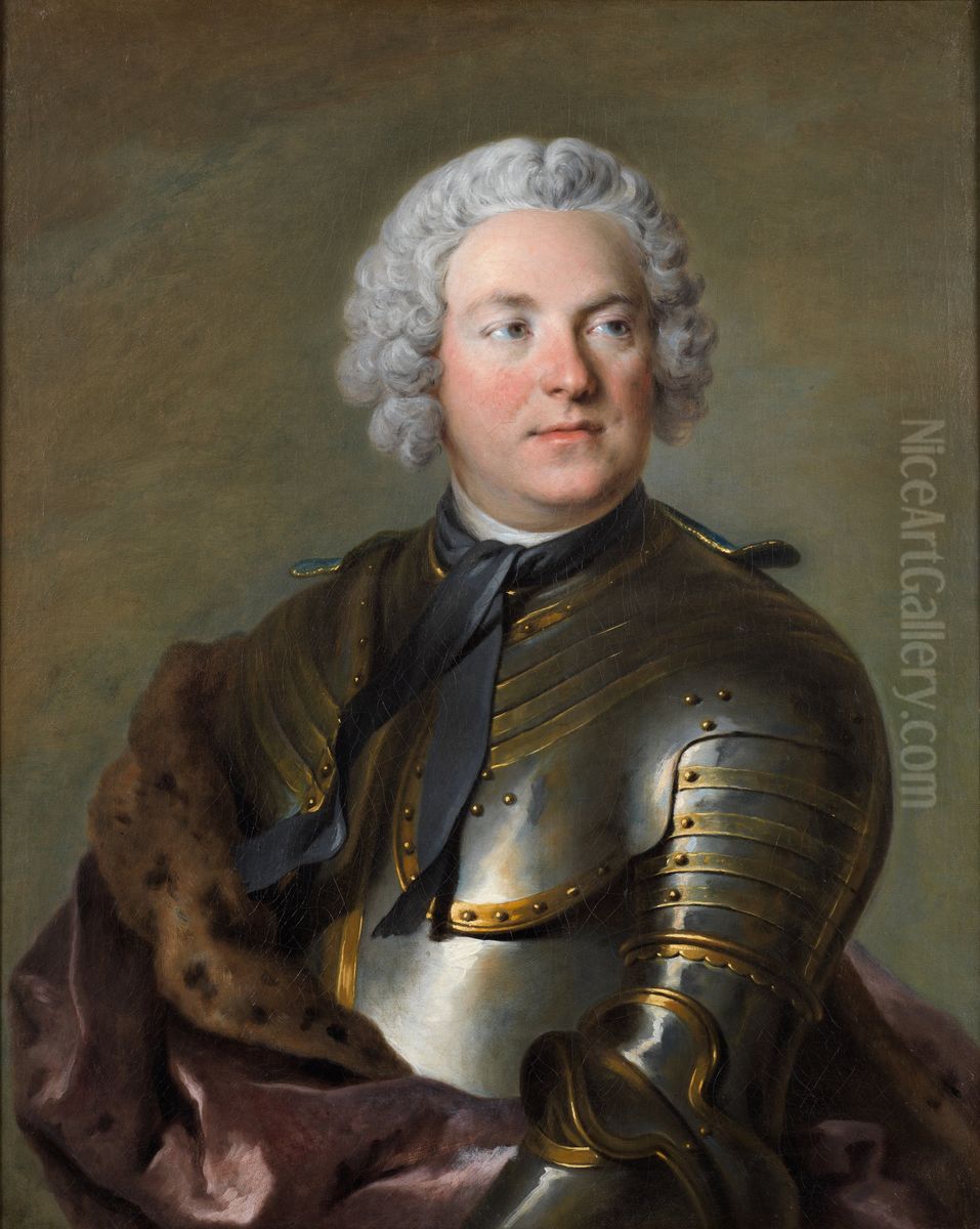 Count Carl Gustaf Tessin Oil Painting by Louis Tocque