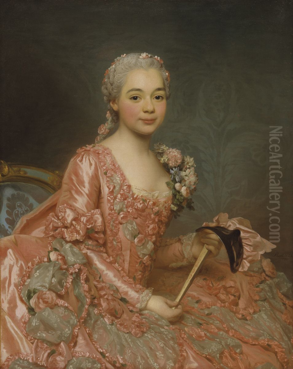 Baroness de Neubourg-Cromiere Oil Painting by Alexander Roslin
