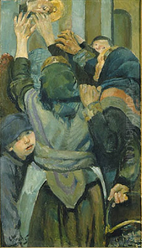 The Struggle for Existence. Study Oil Painting by Christian Krohg