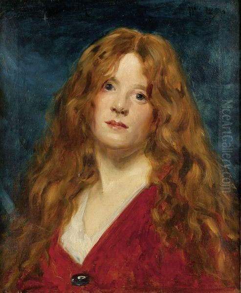 Portraitde Femme Rousse Oil Painting by Carolus Duran Charles Emile