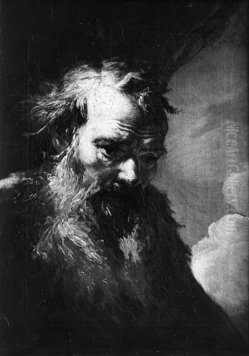 Gubbe med yvigt skagg Oil Painting by Petr Brandl