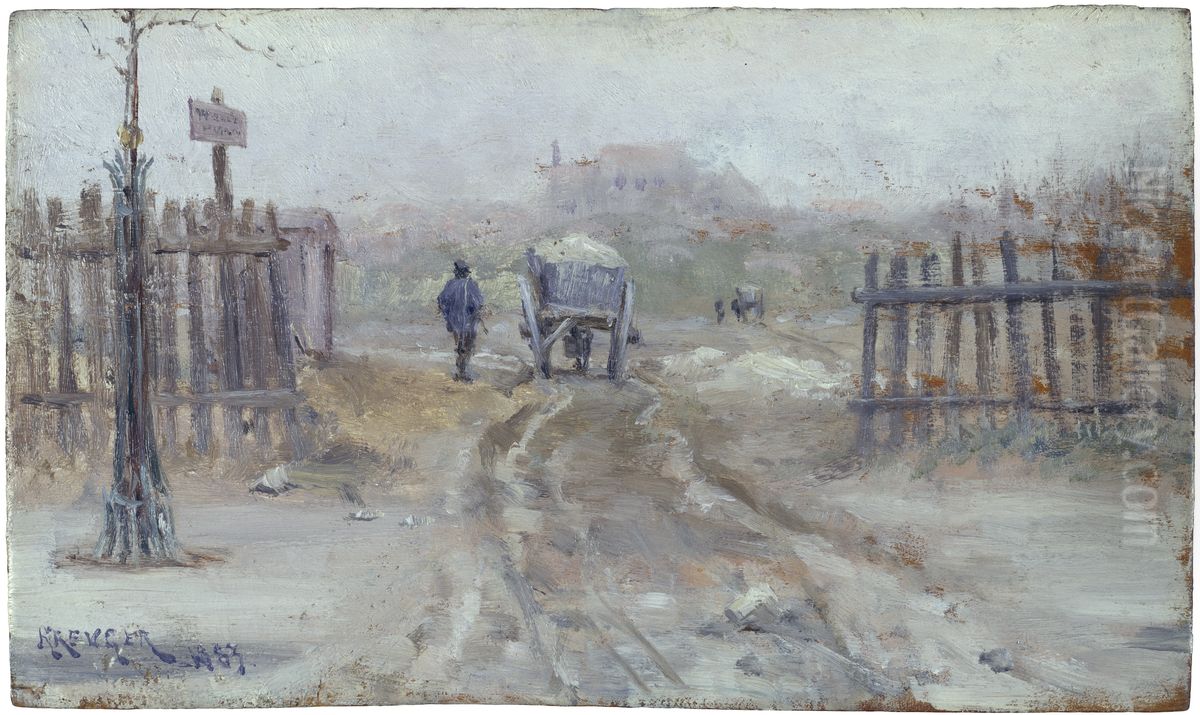 Franskt landskap Oil Painting by Nils Kreuger