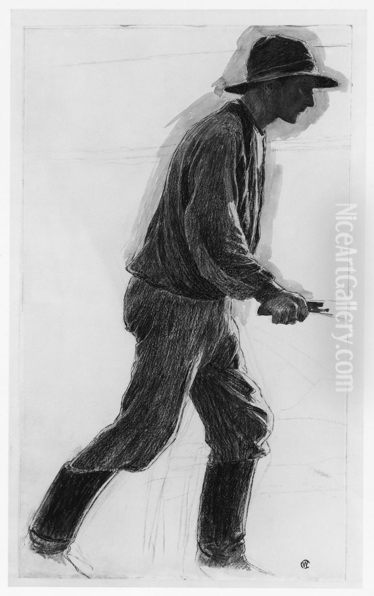 Arbetare Oil Painting by Carl Wilhelm Wilhelmson