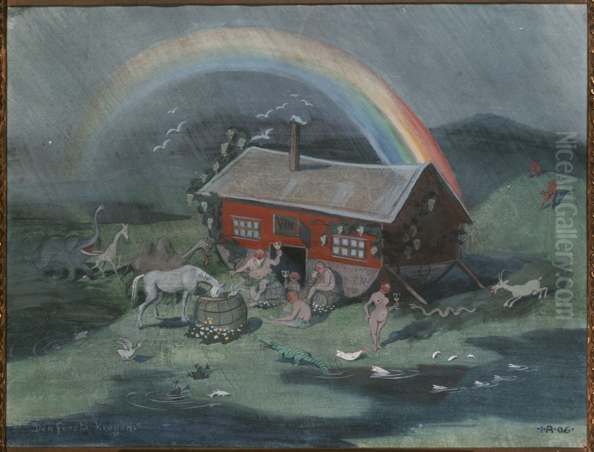 Den forsta krogen Oil Painting by Ivar Arosenius