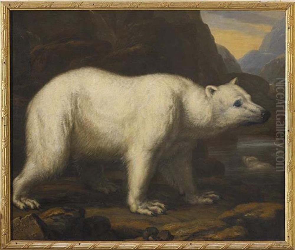 Isbjornar Oil Painting by David Klocker Ehrenstrahl