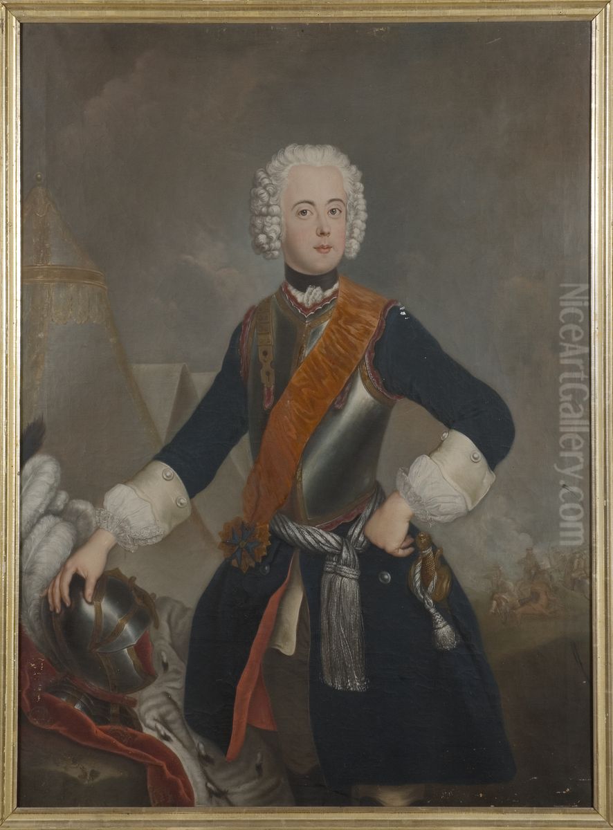 Henrik prins av Preussen Oil Painting by Antoine Pesne