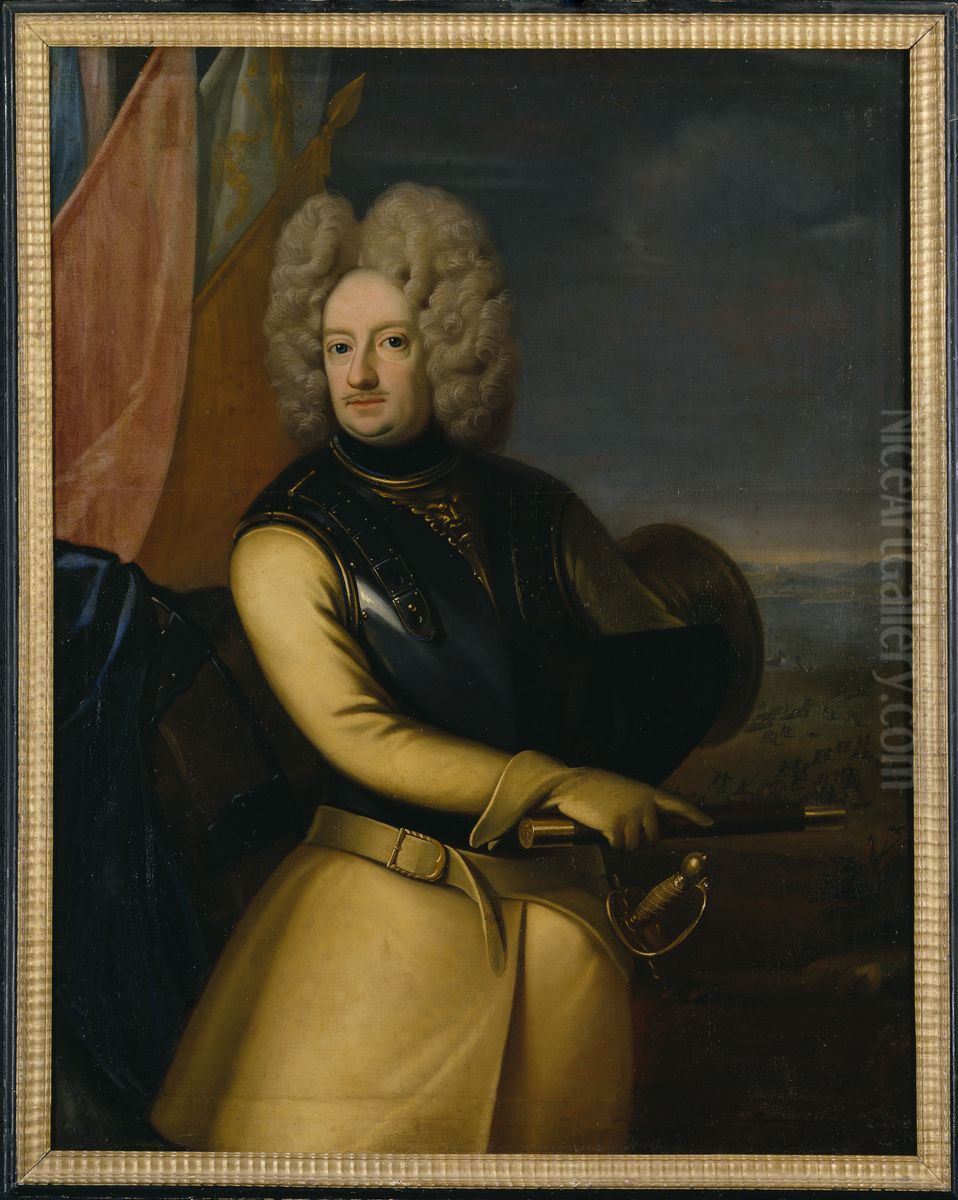 Magnus Stenbock, 1665-1717, count, field marshal Oil Painting by Georg Engelhard Schroder