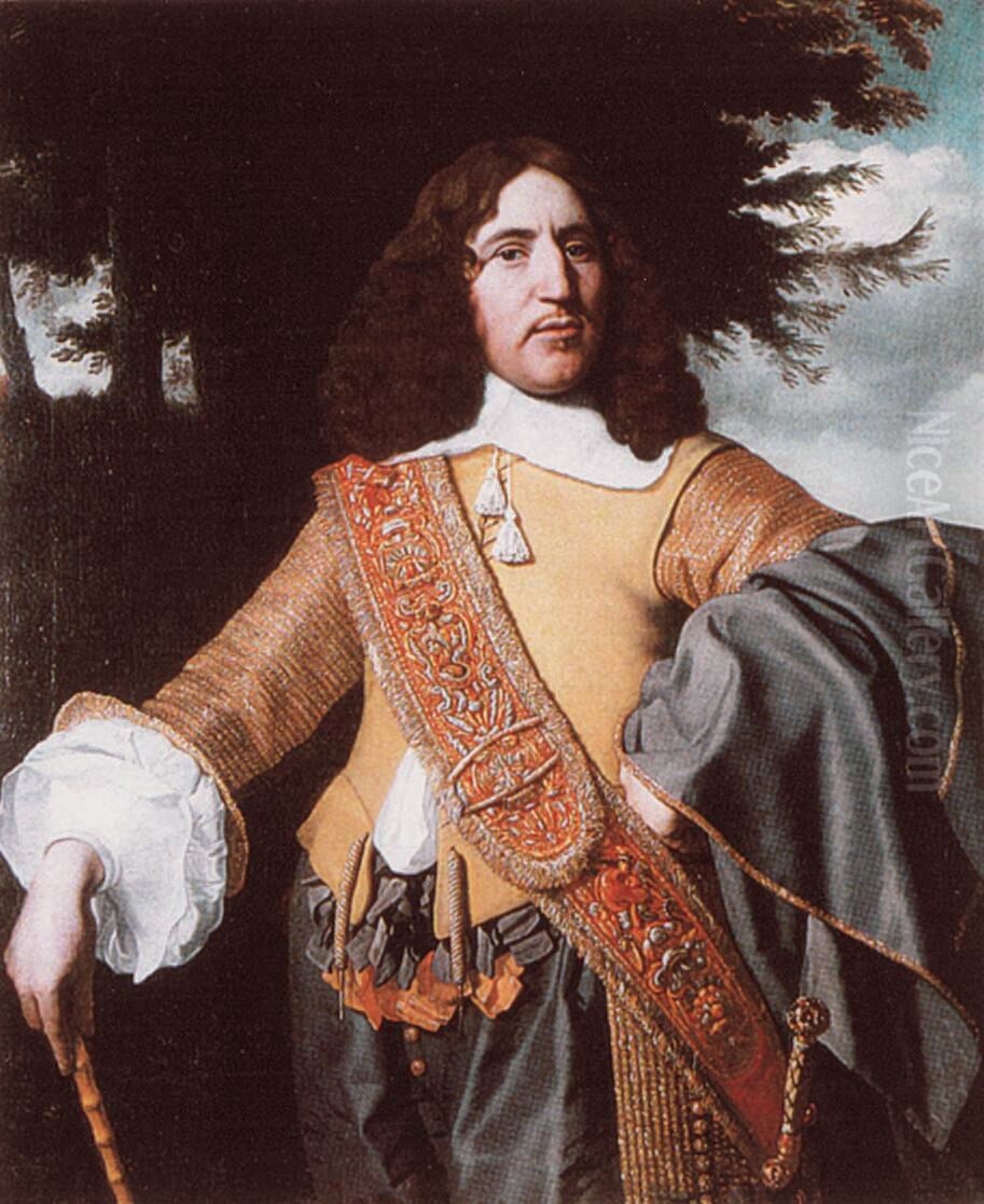 Portrait of Louis De Geer the Younger 1622-1695, ironworks owner Oil Painting by Bartholomeus Van Der Helst