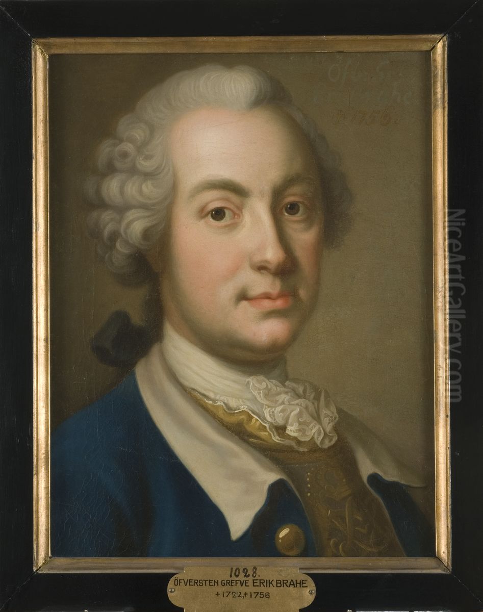 Erik Brahe, 1722-1756 Oil Painting by Magnus Hallman