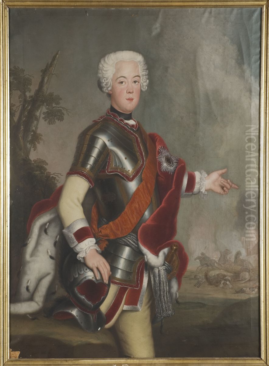 Portrait ofPrince Augustus William of Prussia1722-58 Oil Painting by Antoine Pesne